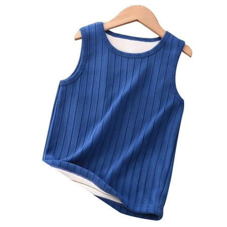 

ZHUASHUM Babys Girls Boys Solid Ribbed Spring Winter Sleeveless T Shirt Warm Thick Vest Tops Clothes