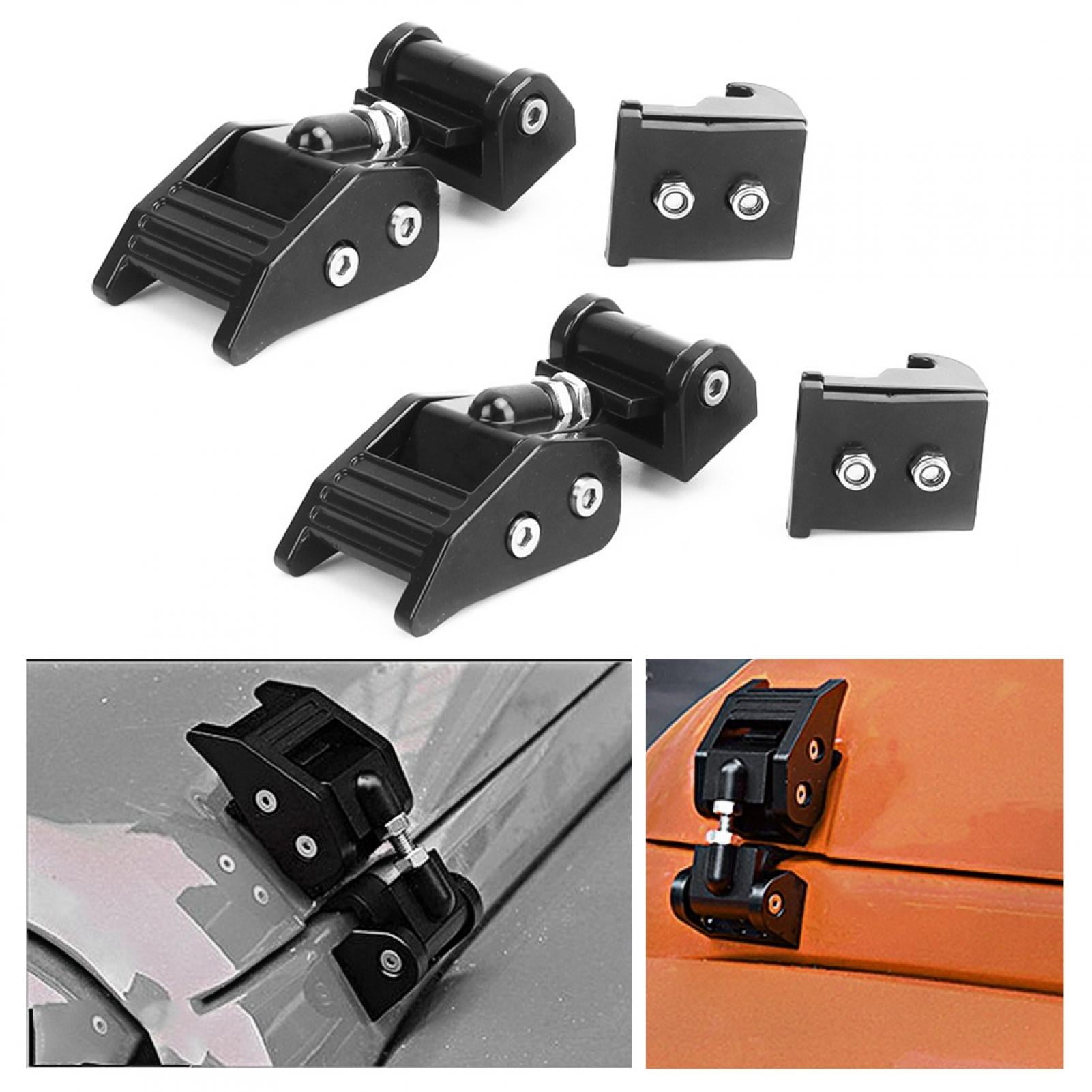 Pair of Auto Latch Locking Hood Catch Kit red Vintage Hood Latch Locking Catch Buckle Fits for Jeep Wrangler JK 2007-2017 