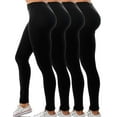 thumbnail image 5 of 4 Pack Women's High Waisted Leggings Ultra Soft Wide Waistband Pants S-3XL Plus Size Available, 5 of 6