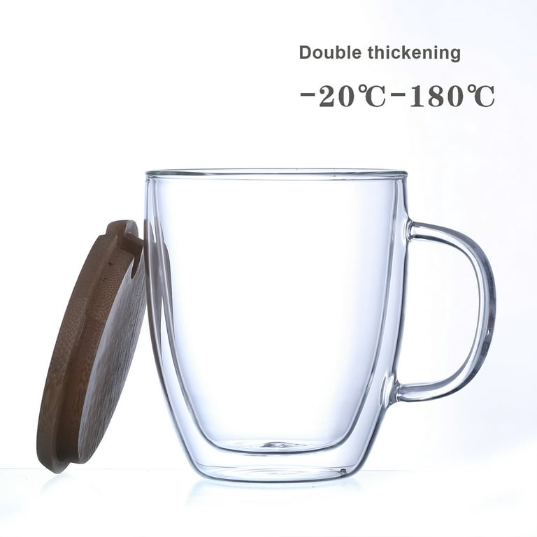 Great Sale-double Insulated Clear Coffee Cup Flower Receptacle