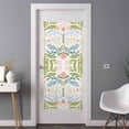 thumbnail image 3 of Boho Green Flower Window Privacy Film, Botanical Watercolor Leaf Floral Static Cling UV Sun Blocking Tint Film Heat Control Windows Films for Bedroom Bathroom, Window Stickers 35.4"x78.7", 3 of 8