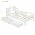 thumbnail image 5 of Cama de plataforma de madera de tamaño doble con barandillas en ambos lados y dos cajones de almacenamiento, 5 of 5