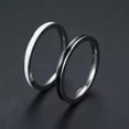thumbnail image 6 of EOEMY 2mm Titanium Steel Tail Ring Silver/Rose Gold Women White/Black Size 6-11, 6 of 8