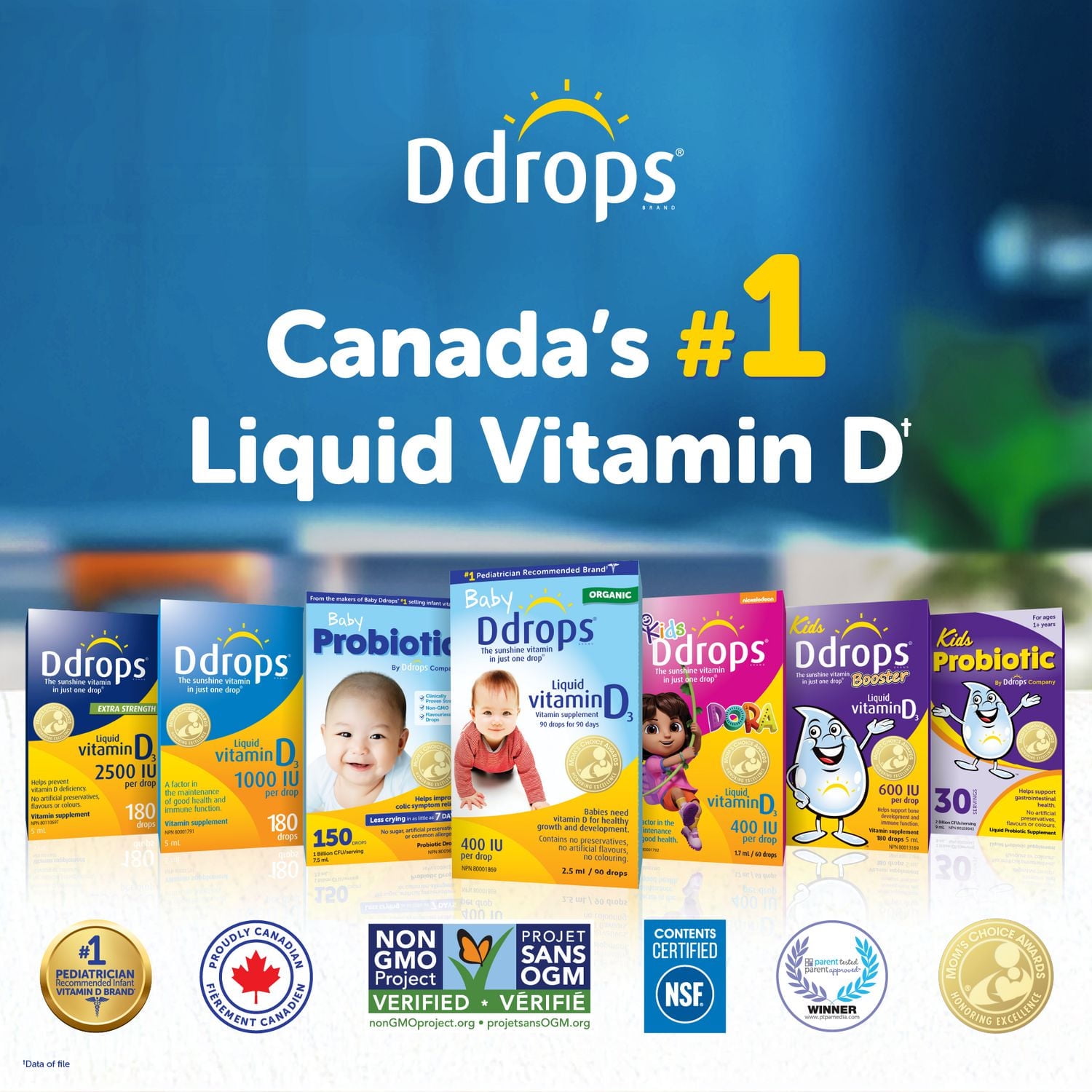 Baby Ddrops® Liquid Vitamin D3 Vitamin Supplement, 400 IU, 2.5 ml, 90 drops