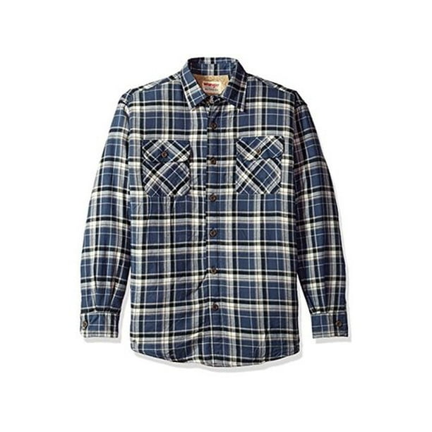 wrangler men's sherpa lined flannel