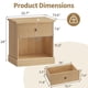 thumbnail image 2 of Yeshouse Mesita de noche acanalada, mesita de noche de madera natural con cajón, mesa auxiliar rústica y armario de almacenamiento para dormitorio o sala de estar, 2 of 7