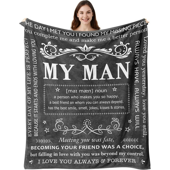 XZYG Anniversary Throw Gifts for Him Gifts for Boyfriend Husband Husband Boyfriend Gifts Blanket Christmas/Valentine''s Day Gifts for Him Boyfriend Birthday Gift Ideas(30*40inch)