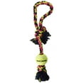 thumbnail image 1 of Mammoth 467177 20 in. Flossy Chews Pull Tug with Tennis Ball - Medium, 1 of 5