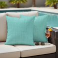 thumbnail image 6 of Outdoor Waterproof Pillow Covers Rustic Linen Texture Decorative Throw Pillow Protectors,Pillowcase Cushion Cases for Patio Sofa Garden Couch,16x16in,Pack of 2, 6 of 14