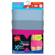 Hanes Womens X-Temp Constant Comfort 3-Pack Microfiber Modern Boyshorts, 9