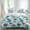 Green, variant on Blue Floral Set of 4 Bedding Quilt Covers, Vintage Cornflower Leaves Rustic Plants 4-Piece Bed Sheet Set with Extra Soft Bed Sheets Quilt Cover Pillowcase, California King