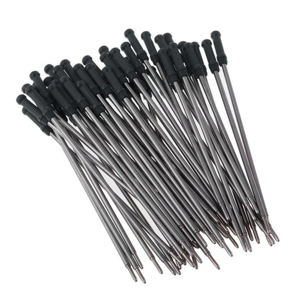 50 piezas 0,5mm bolígrafo de de bolígrafo de repuesto bolígrafo símbolo piezas de bolígrafo reempzables papelería para estudiantes 4,57 cm negro CUTICAT Recargas de tinta metálica