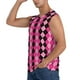 thumbnail image 3 of Balery pink and black argyle Camisetas sin mangas para hombre, absorbe la humedad y protege contra el mal olor.-Large, 3 of 7