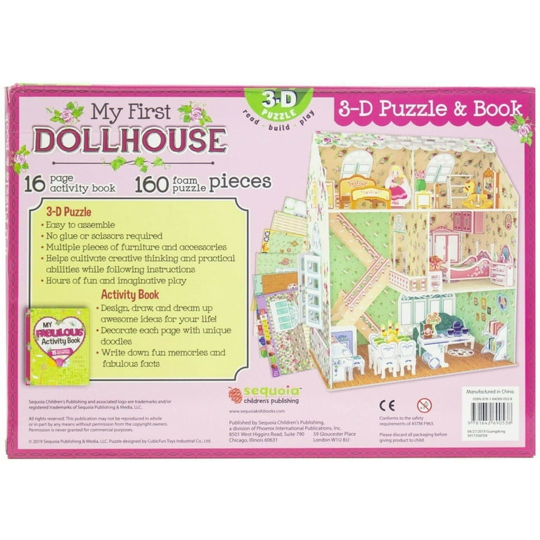 Eureka 3D Puzzle Books Coloring and Puzzle Book - Châteaux