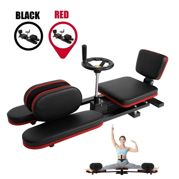 Red Split Machine Training Equipment Leg Stretcher Machine, 400 LBS Heavy Duty Metal with Silent Wheels, Split Adjustable 38.5x16.5x15 Inch for Home