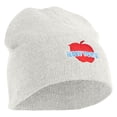 thumbnail image 4 of Big Apple New York Embroidered 8 inch Acrylic Short Blank Beanie - White OSFM, 4 of 5