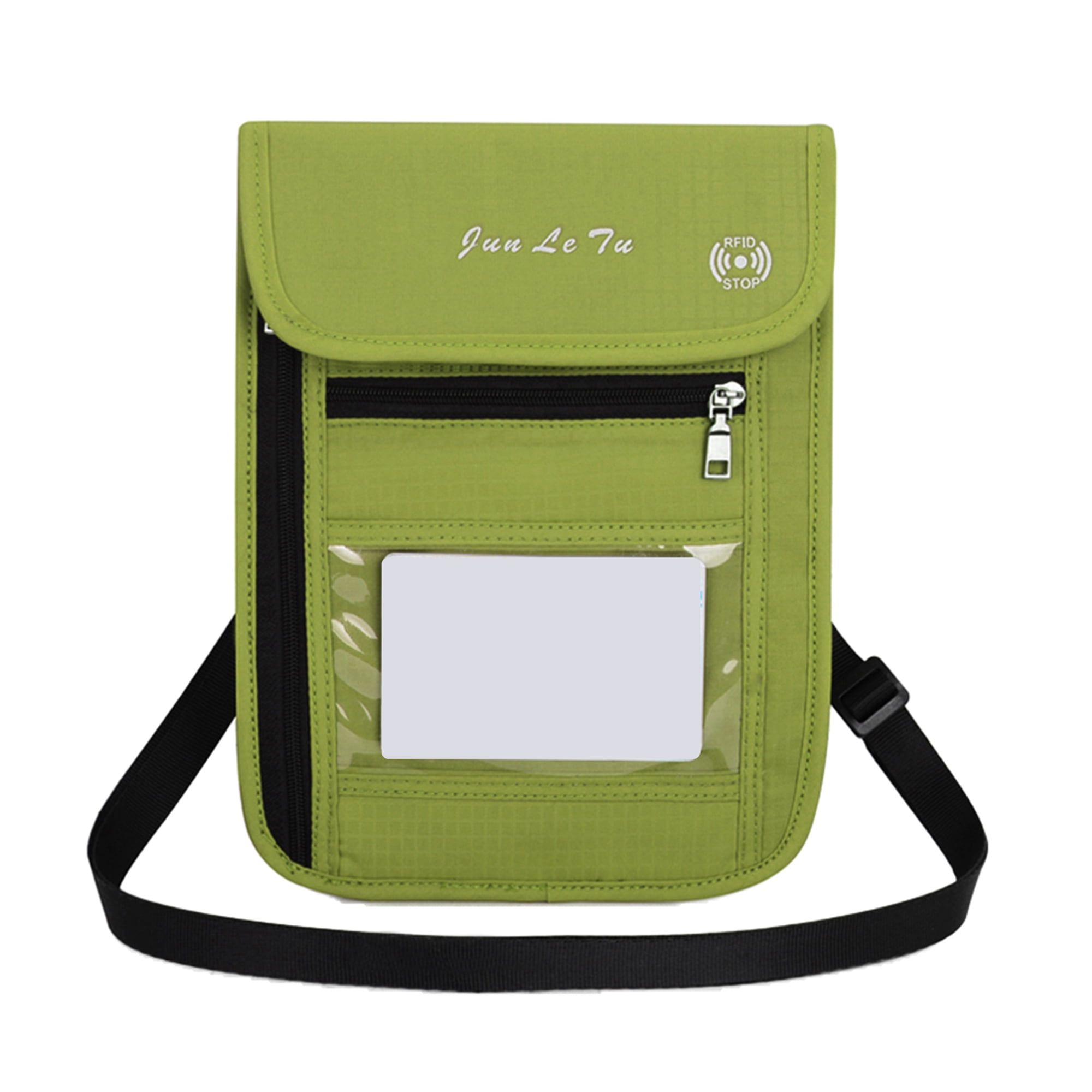Travel Passport Bag Wallet MultiFunction Adjustable Neck Strap Waterproof Transparent Document