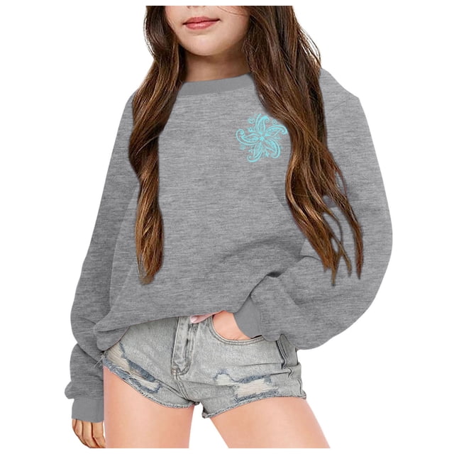 MIASHUI Sweat à Capuche Tendance pour Filles Imprimé Manches Longues Confortable et Élégant pour Usage Quotidien