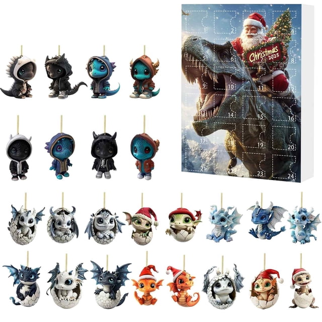 TIELUTT Christmas Countdown Advent Calendar Dinosaur Hanging Poop Timer for Kids Shelf Lights with Timer Craft Lights Battery Operated with Timer Scale with Timer Battery Operated Curtain Lights with