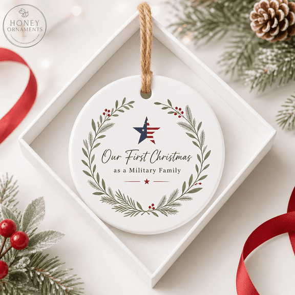 Honey Ornaments Christmas Ornament First Christmas Military Family Tree Hanging Gift