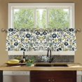 thumbnail image 4 of Yayeee Kitchen Curtains Tier Set of 2 Light Filtering 57"x24" Over Sink Window Panels, Light Floral, 4 of 7