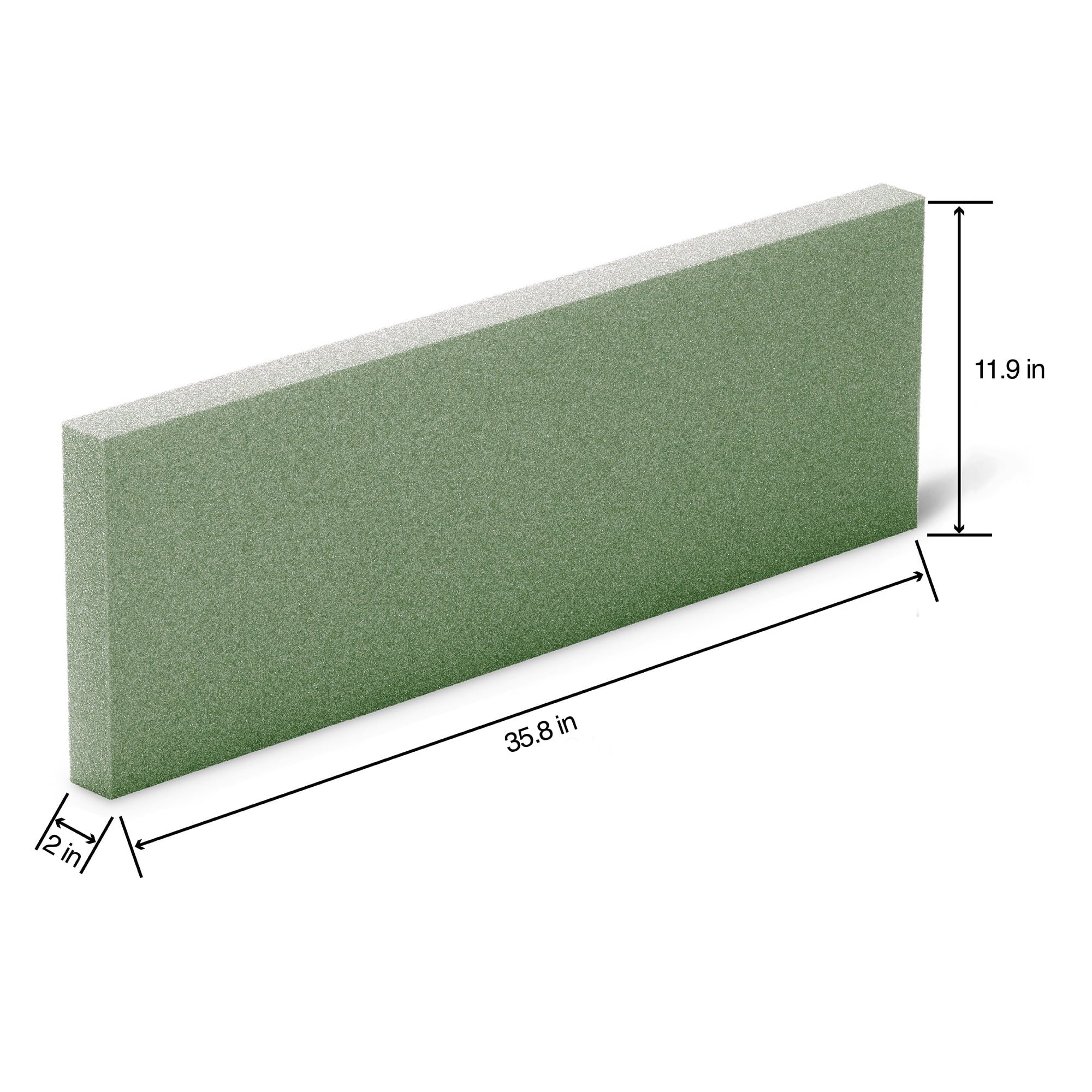 FloraCraft FloraFōM Floral Foam Sheet 2 inch x 11.9 inch x 35.8 inch Green, 5 Pack