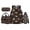 Brown Horse, variant on School Backpack Set for Boys 4 Pack Includes Large Capacity Bookworm Capybara Print Bookbag Lunch Box Water Bottle Pouch and Pencil Case