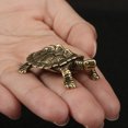 thumbnail image 1 of Adornos de bronce con forma de tortuga de cobre macizo envejecido antiguo que acumulan riqueza de forma segura Tortuga de la longevidad Tortuga de dinero dorada Mascota de té Manualidades de, 1 of 6