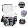 thumbnail image 6 of FORMRS Insulated Cooler Bag 24 Cans Capacity Soft Leakproof Lunch Box with Side Pockets, Psychedelic Pattern, 6 of 7