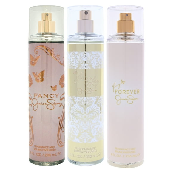 Trousse Fantaisie par Jessica Simpson pour Femmes - Trousse de 3 Pcs Bruine Parfumée 8 Oz - Fantaisie pour Toujours, Bruine Parfumée 8 Oz - Amour Fantaisie, Bruine Parfumée 8 Oz