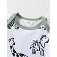 thumbnail image 2 of Newborn Baby Boy Clothes Animal Style Long Sleeve Romper + Pants + Hat 3PCS Outfits Set Green, 2 of 6