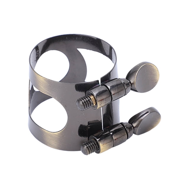 Adjustable Saxophone Ligature Replacement With Box, Mouthpiece Fastener Sax Metal Clip