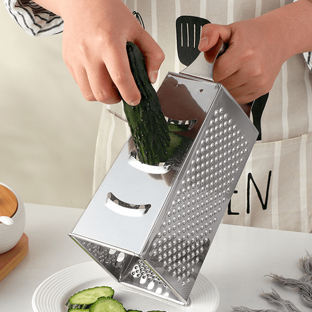 Rallador De Cassette 4 Lados Rallador De Queso De Cocina De Acero Inoxidable Con Mango Para Queso, Verduras, Trituradora De Alimentos De Mano Adepaton CPB DE LYY2249 1 | En Línea