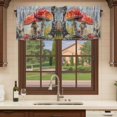 thumbnail image 6 of Mushroom Curtain Valances for Windows, Kitchen Valance Window Treatments Panel 2 Pack, Vintage Watercolor Oil Painting Botanical Rod Pocket Short Curtains for Bathroom Bedroom 60 x 18 Inch, 6 of 8