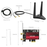 AX5400M WiFi 6E PCIe Network Card, Tri-Band AX210 WiFi Adapter MU-MIMO/OFDMA for Windows Laptop