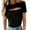 Black, variant on Women's T Shirt Summer Crewneck Slim Fitted Short Sleeve T-Shirt Stretchy Bodycon Basic Tee Tops S-3XL