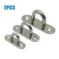thumbnail image 7 of 2 Pack Pad Eye Heavy Duty Stainless Steel Oblong Plate Staple Ring Hook Loop, 7 of 7