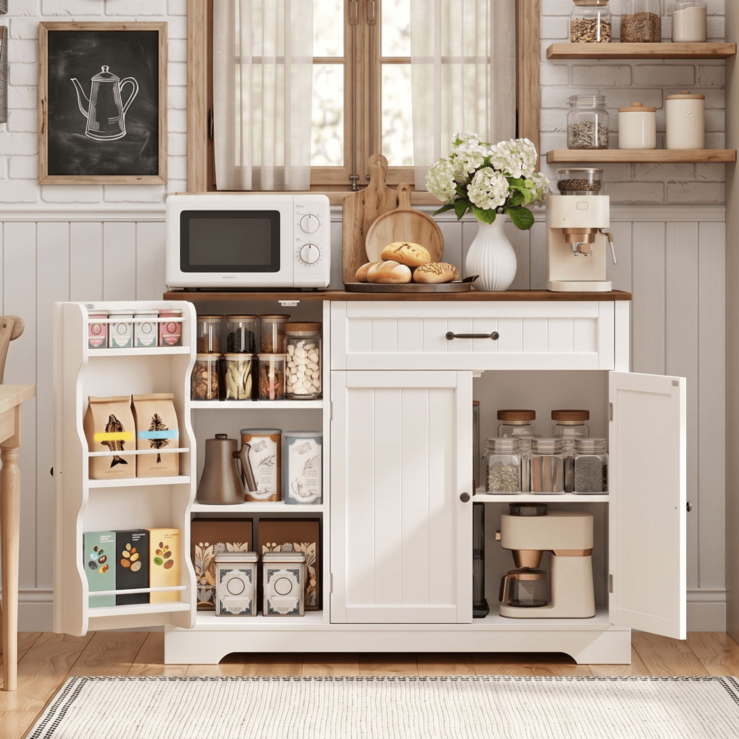 SAUDER オープンシェルフ 304 ブラウン Sauder HomePlus Pantry Base, Living Room Shelves, 71