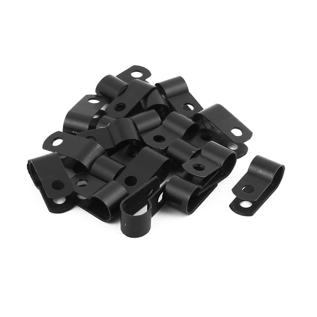 20Pcs Clip de sujeción de cable de nylon tipo R de 5/16" 8.4mm color negro
