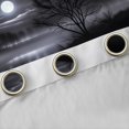 thumbnail image 4 of Homewish Dark Nature Tree Blackout Curtains Set of 2 (52x84 Each),Vintage Botanical Design Curtain,Black, 4 of 6