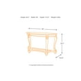 thumbnail image 4 of Signature Design by Ashley Traditional Norcastle Sofa/Console Table  Dark Brown, 4 of 9