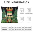 thumbnail image 5 of Nawypu  Nutcracker Christmas Throw Pillow Covers, Green Nutcracker Decorative Holiday Pillow Case Cushion Cover for Indoor Home Bedroom Couch Sofa Xmas Decoration, 5 of 5