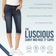 thumbnail image 2 of WallFlower Women's Luscious Curvy 17" Capri Mid-Rise Insta Stretch Juniors, 2 of 7