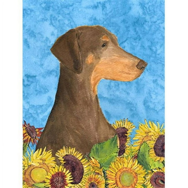 Carolines Treasures SS4112CHF 28 x 40 In. Doberman Flag Canvas- House Size