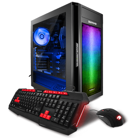iBUYPOWER WA6022RAX Gaming Desktop PC with AMD FX-6300, GT 1030 Graphics, 2TB Hard Drive, 16GB Memory, and Windows 10 Home. (Monitor Not Included) -