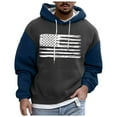 thumbnail image 3 of Caqnni Hoodies For Men,Men's Fashion Long Sleeve Patriotic Pullover Hoodies Sweatshirts Fall Winter Tops Jacket Coat Patriotic Pullover For Men (L,Dark Gray), 3 of 4
