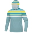 thumbnail image 6 of Riecok Sun Protection Clothing Men Long Sleeve Pullover Lightweight Breathable Hooded Shirts Workout Fishing Outerwear Coffee 2XL, 6 of 6