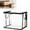 Black *1, variant on Large Clear Thick Plastic Storage Box with Hinged Lid, Thick Plastic Book Storage Bin, Stackable Collapsible Organizer Container for Books, Files, Magazines, Bedroom (Black *1)