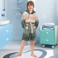 thumbnail image 5 of FORMRS Niños Bathrobe Unisex Hooded Robe Soft Plush Pajamas Sleepwear, Size 4-6T, Mountains at Dawn, 5 of 7