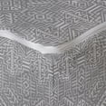 thumbnail image 4 of Aztec Rectangle Pouf, Pattern of Symmetric Tribal Inspired Streaks and Motifs in Greyscale Tones, Foot Stool for Living Room Office Ottoman with Cover, 25", Pale Grey and Dimgray, by Ambesonne, 4 of 4